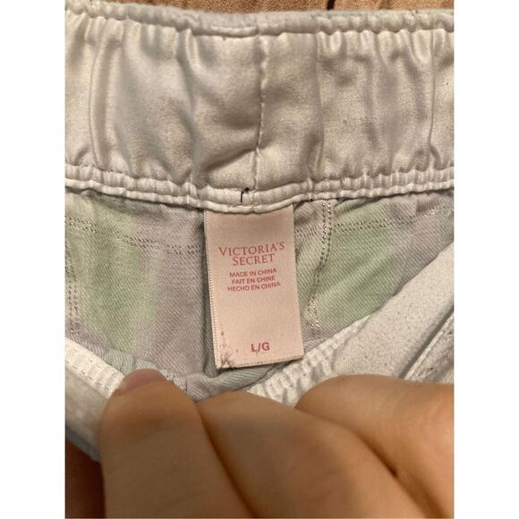 Victorias Secret Large pajama lounge pants pastel colors purple green - Picture 3 of 5